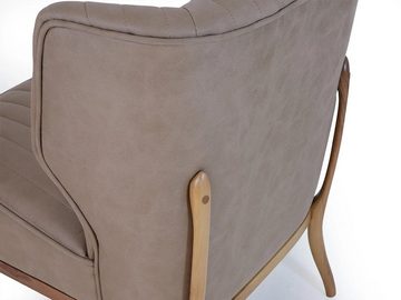 JVmoebel Sessel Beige Sessel Designer Sitz Couch Modern Wohnzimmer Neu (1-St., Sessel), Made in Europa