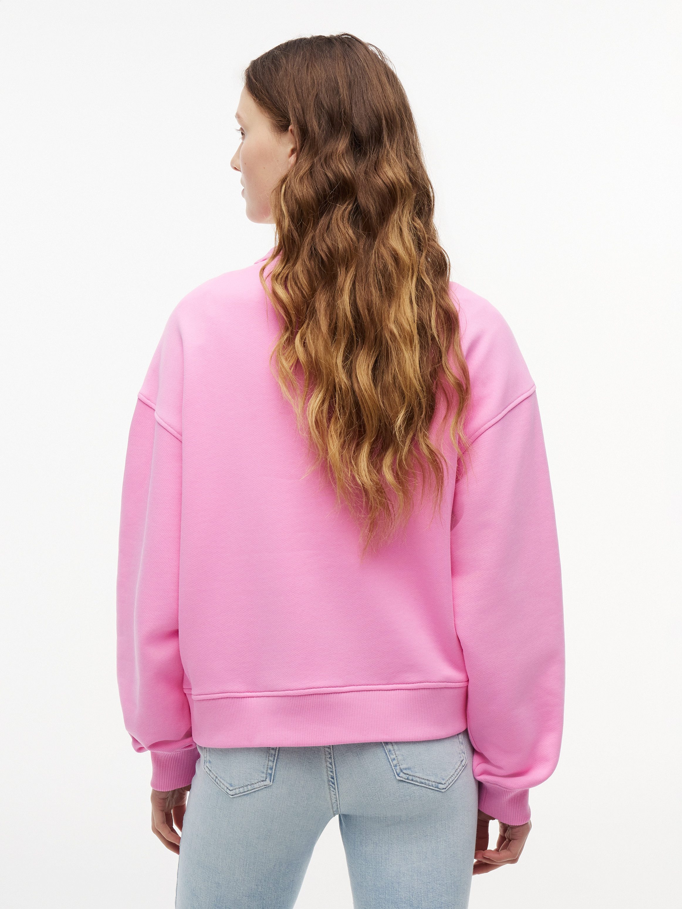 Tommy Jeans Kapuzensweatshirt TJW BXY BADGE CREW EXT Baumwolle, Kängurutasche