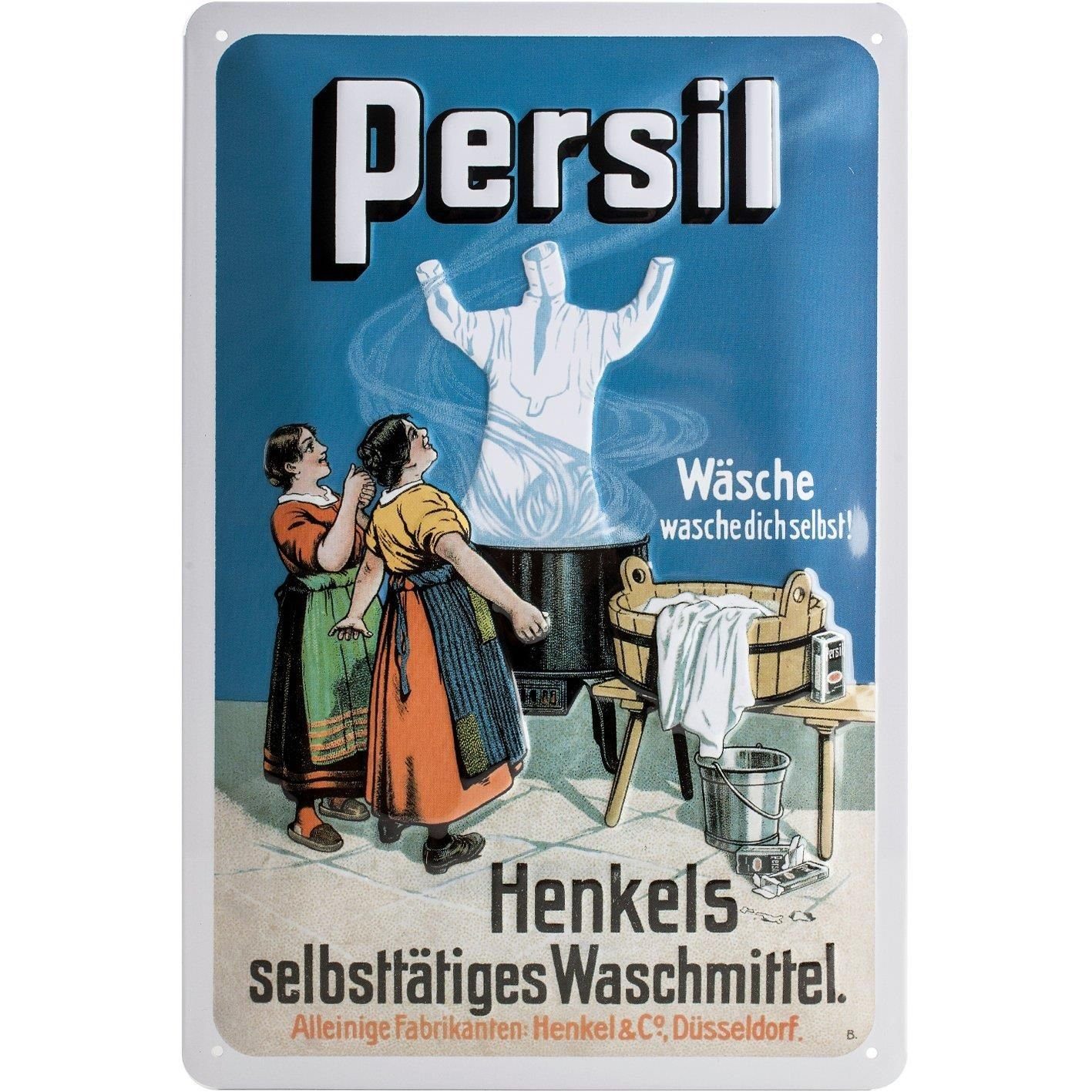 Metallschild Blechschild 20 x 30cm - Persil - Wäsche wasche Dich selbst