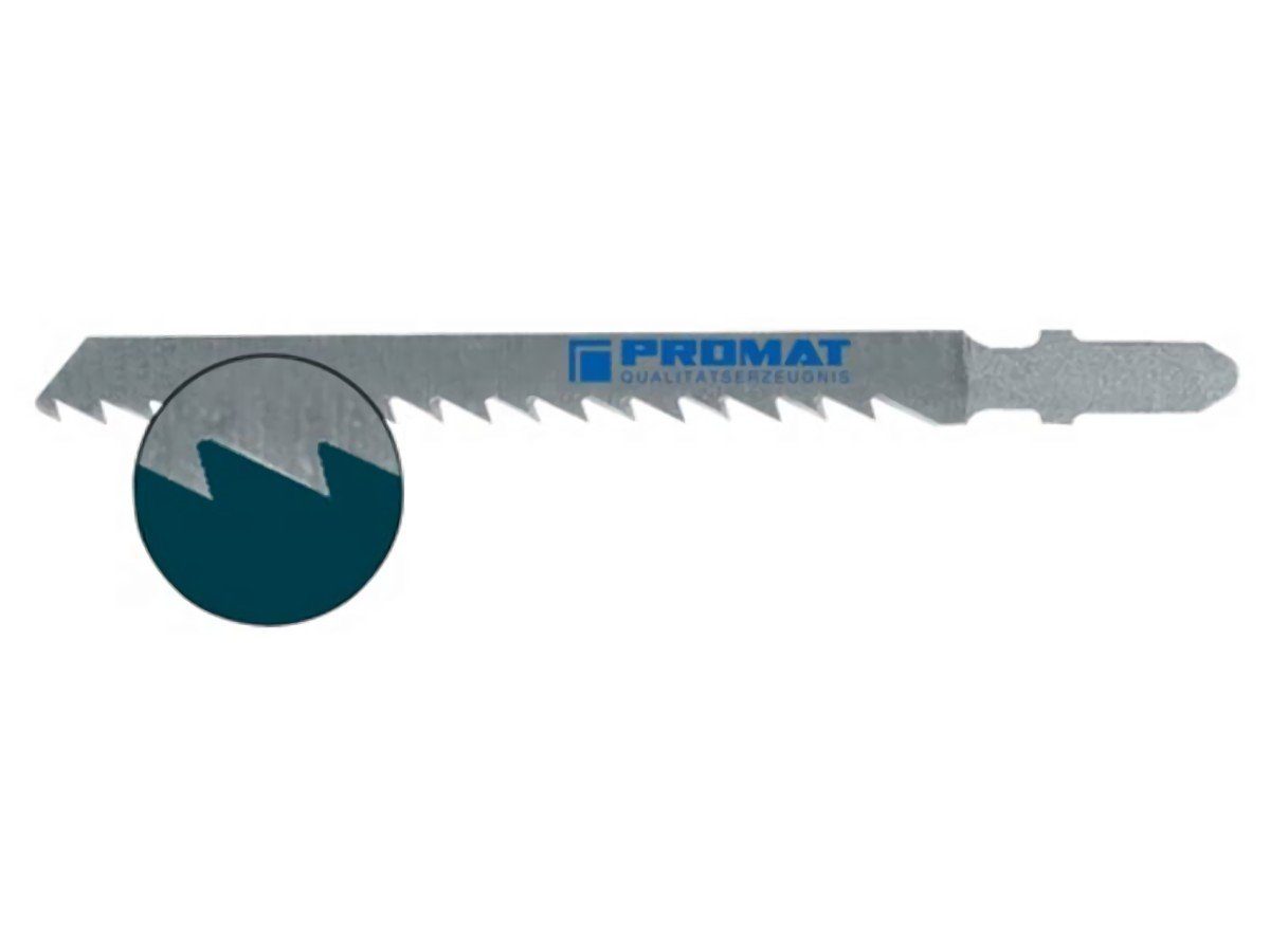 PROMAT Stichsägeblatt HCS St./Karte Gesamt-L.100mm S.1,45mm Stichsägeblatt Zahnt.4mm 25 PRO