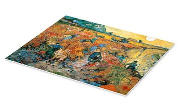 Posterlounge Forex-Bild Vincent van Gogh, Der rote Weinberg, Wohnzimmer Mediterran Malerei