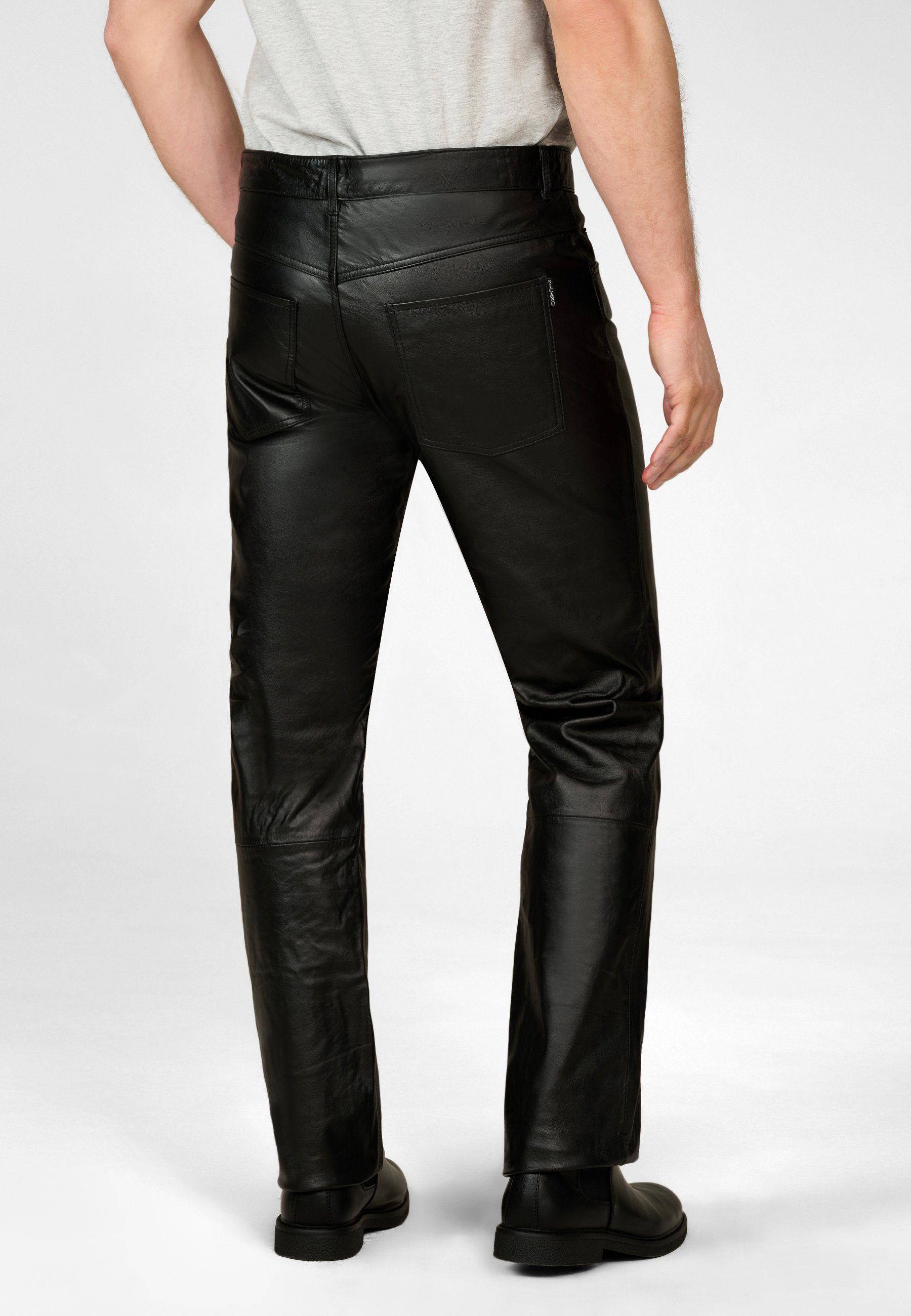 RICANO Lederhose Jeans 01 Hochwertiges Büffel-Nappa-Leder