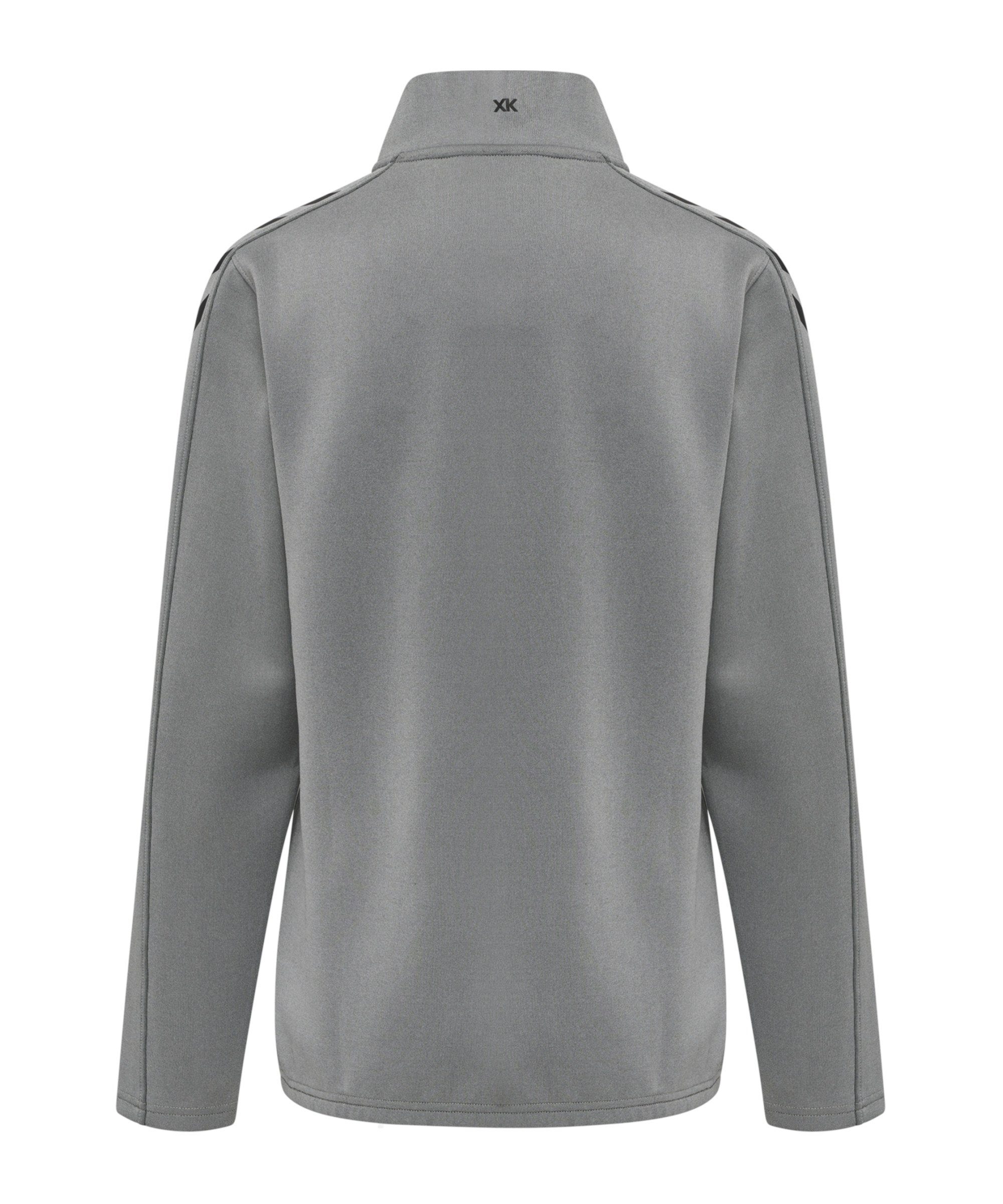 Damen XK Sweatshirt hummel HalfZip grau Sweater hmlCORE
