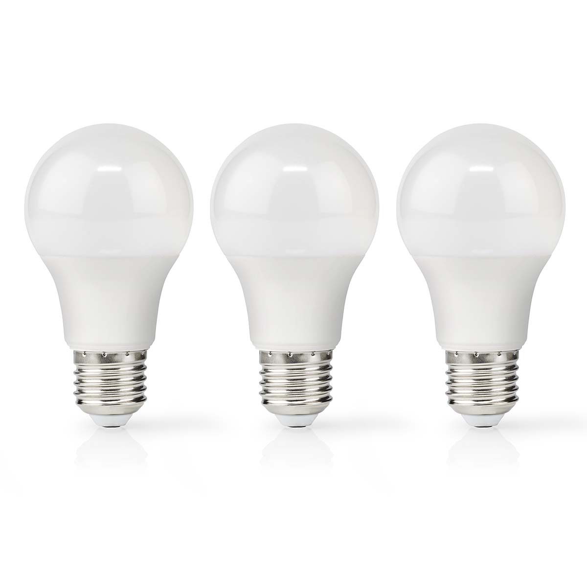 Nedis Smarte LED-Leuchte LBE27A603P3, Warmweiss, 1055 lm, warmweiß 2700 K, für Zuhause, flexibel einsetzbar