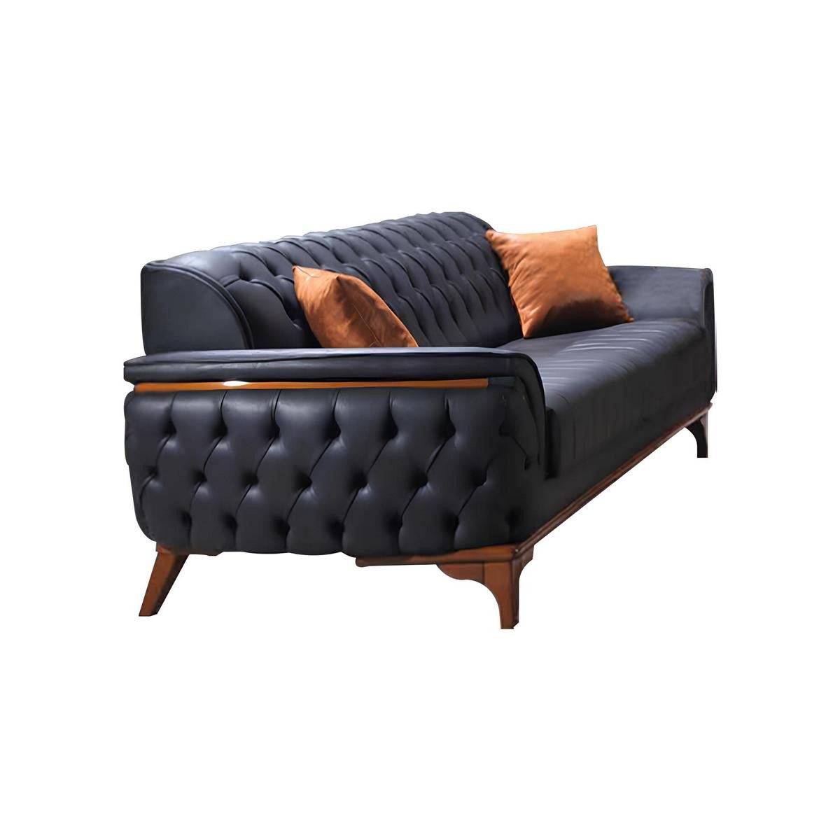 Xlmoebel Chesterfield-Sofa Elegantes Textilsofa im Chesterfield-Design mit Knopfheftung, 1 Teile, Hergestellt in Europa