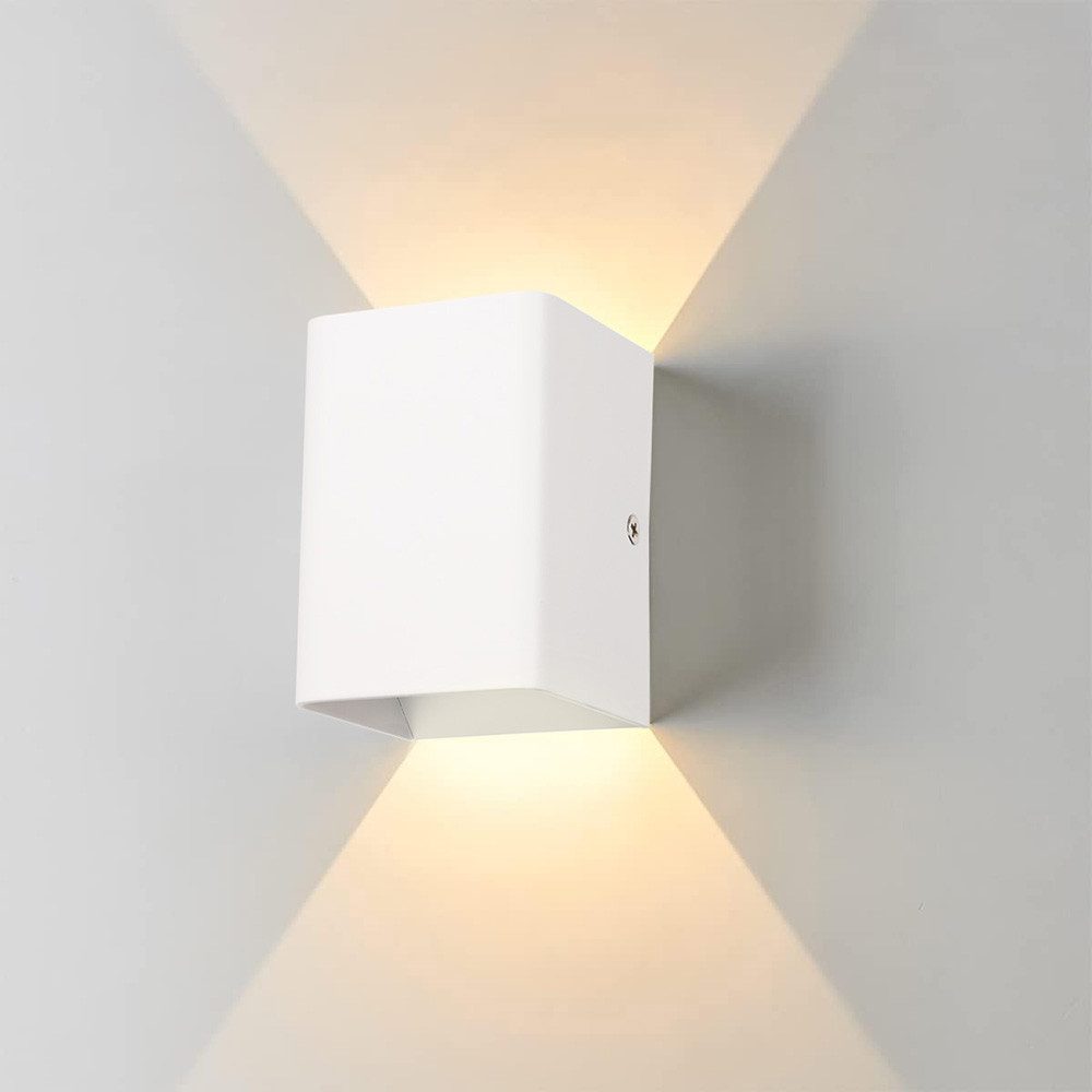 MUPOO LED Wandleuchte 5W LED Wandleuchter Auf und ab,10×7×6.7cm, Moderne Wandleuchten für Wohnzimmer Balkon