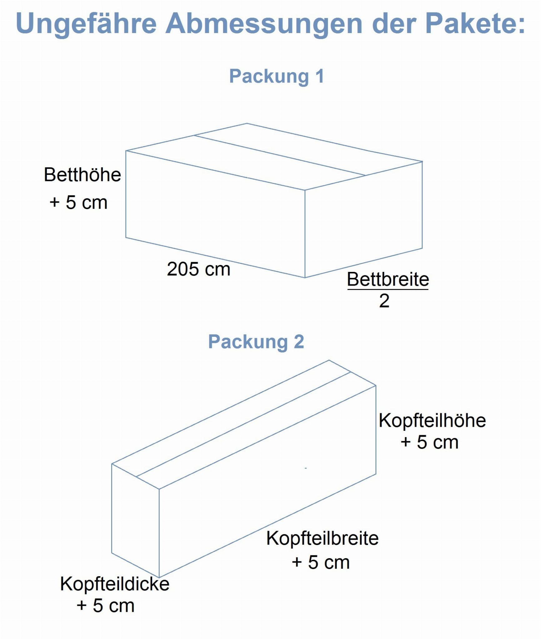 yourhouse24 Boxbett Wood IV mit zwei Bettkästen, Doppelbett mit Bonell-Matratze + Topper