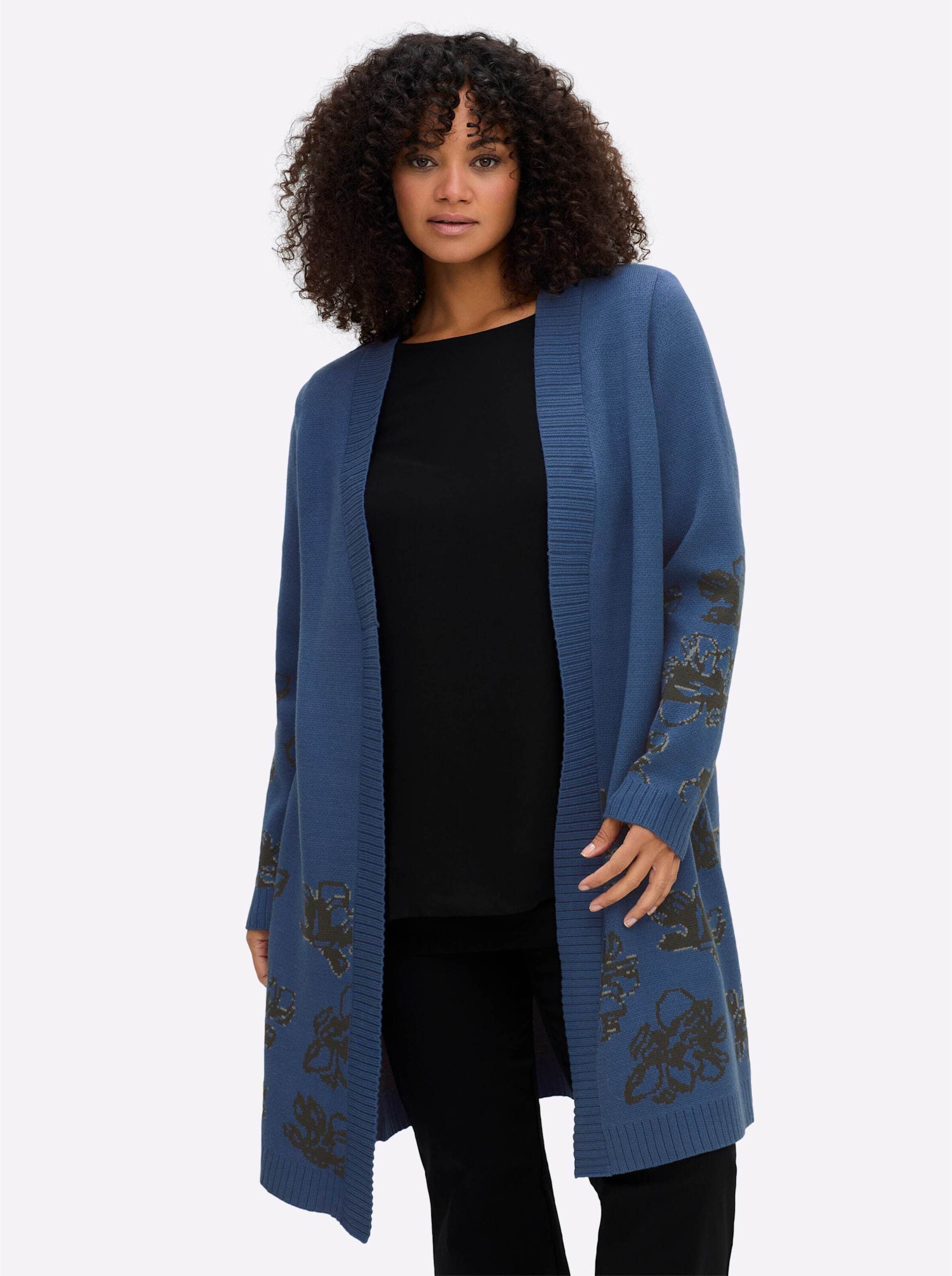 Sheego Strickjacke Strickjacke Langarm Jacquard