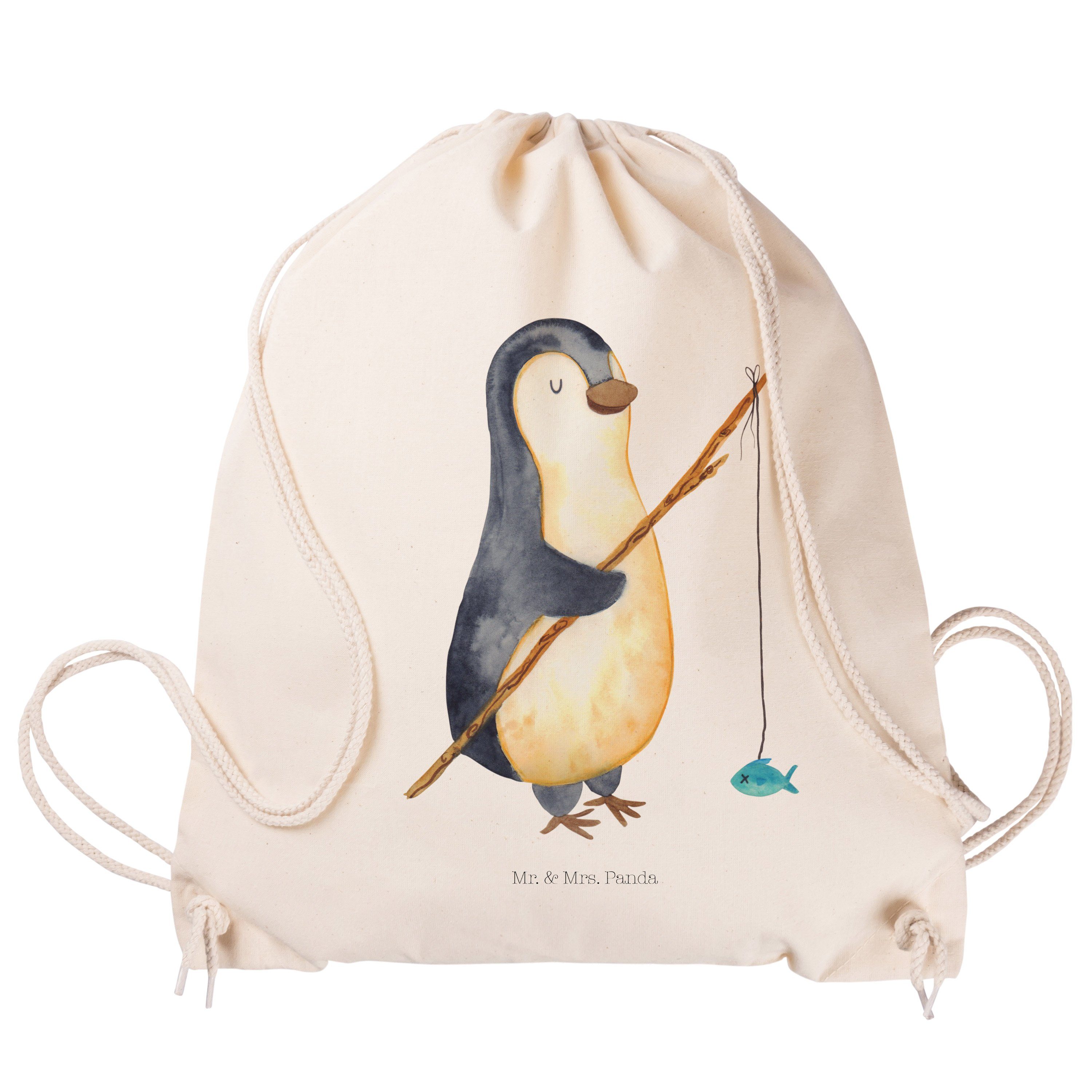 Mr. Pinguin - Geschenk, Sportbeutel & Sporttasche (1-tlg) Angler Panda Mrs. Hobby, Transparent - T Kinder,