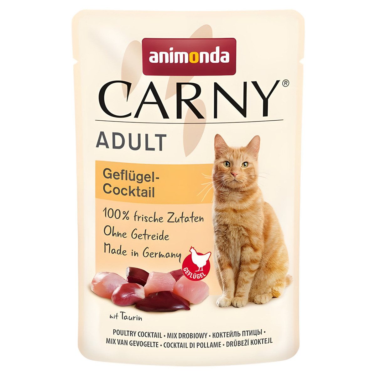 Animonda Carny Adult Geflügel-Cocktail 85 g - 12 Stück, Nassfutter für: Katze