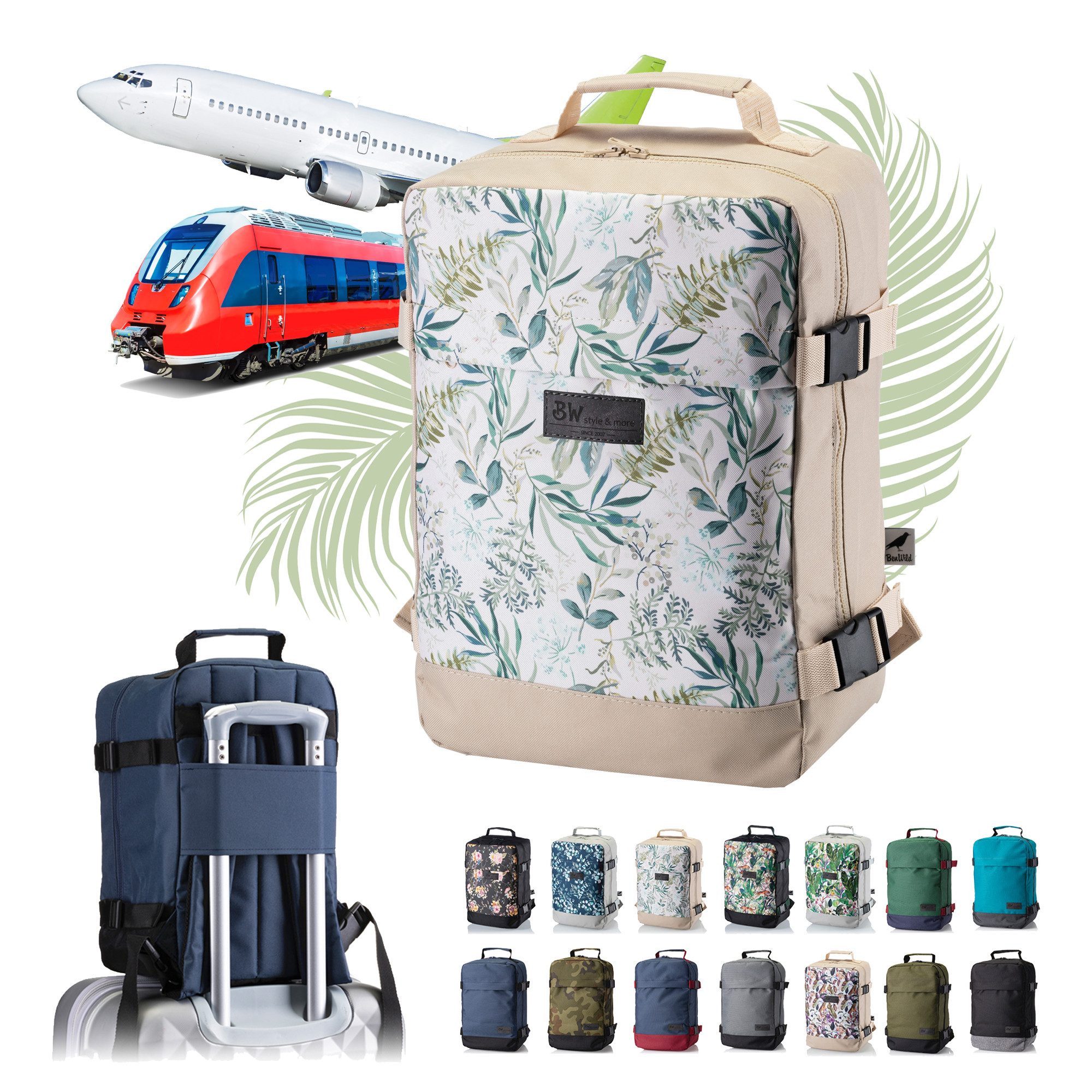 BambiniWelt by Rafael K. Handgepäckkoffer RUCKSACK Handgepäck Boardgepäck 40x20x25 40x30x20 Ryanair Wizzair, 2 Größen verfügbar: 40 x 25 x 20 cm (klein), 40 x 30 x 20 cm (groß)