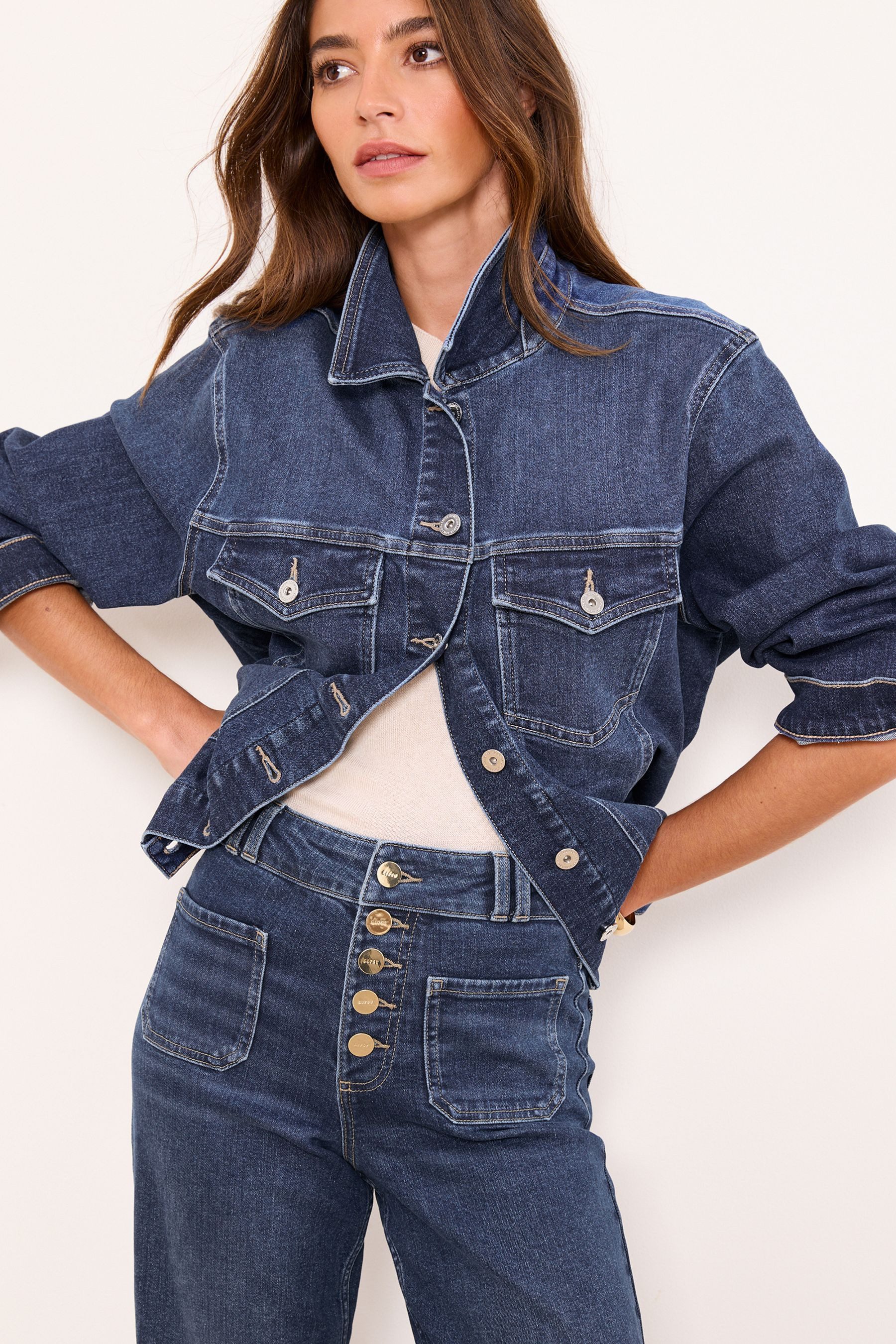 LIPSY Taillenjeans Lipsy Jeans mit aufgesetzter Tasche, Regular (1-tlg)