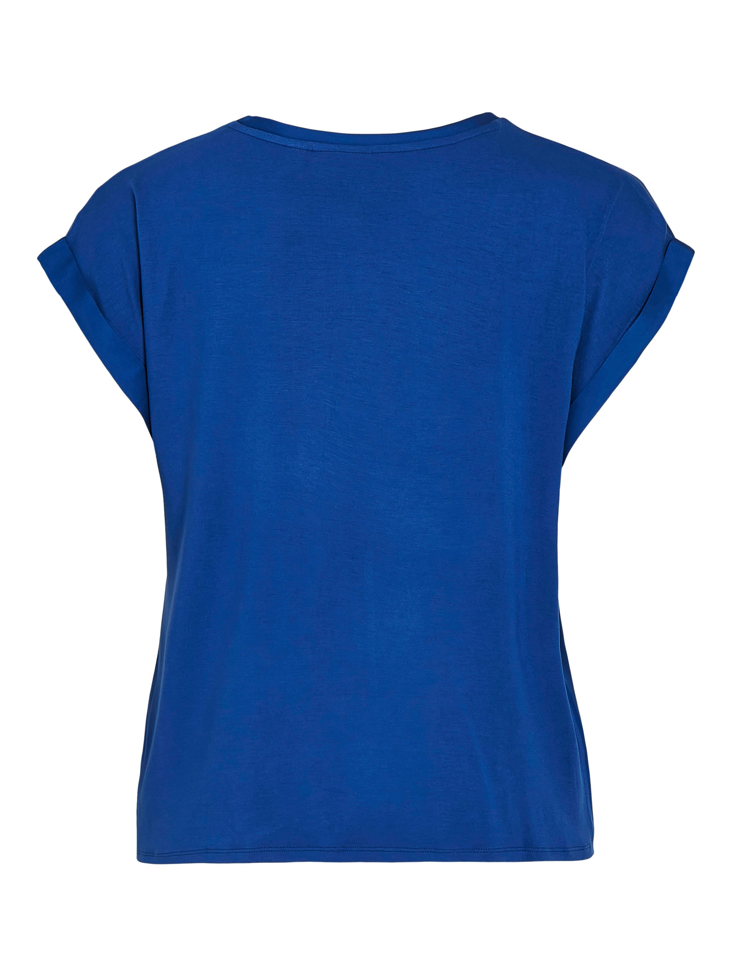 Vila Kurzarmshirt VIELLETTE S/S SATIN TOP - NOOS Kunstfaser, regular fit – Bild 5 von 5