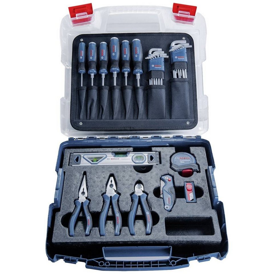 Bosch Professional Werkzeugset 40-teiliges Handwerkzeug-Set im Koffer