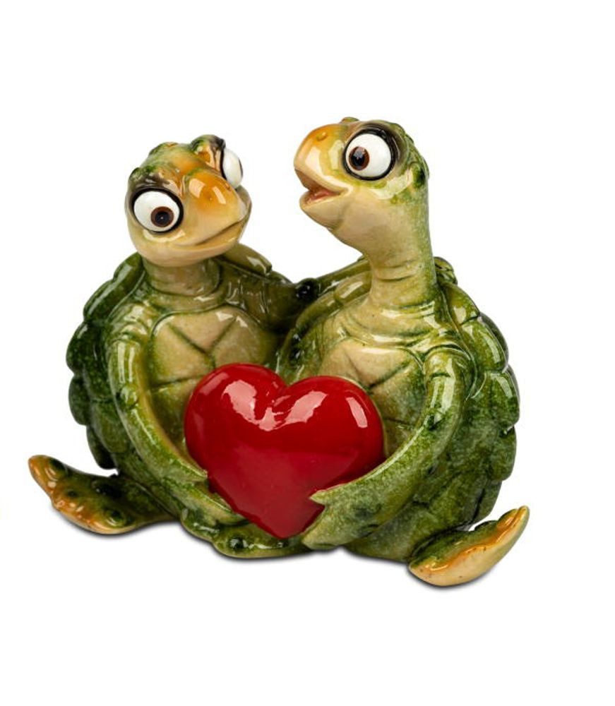 formano Dekofigur Schildkröten-Paar Harry mit Herz grün 12x10 cm (1 St) günstig online kaufen