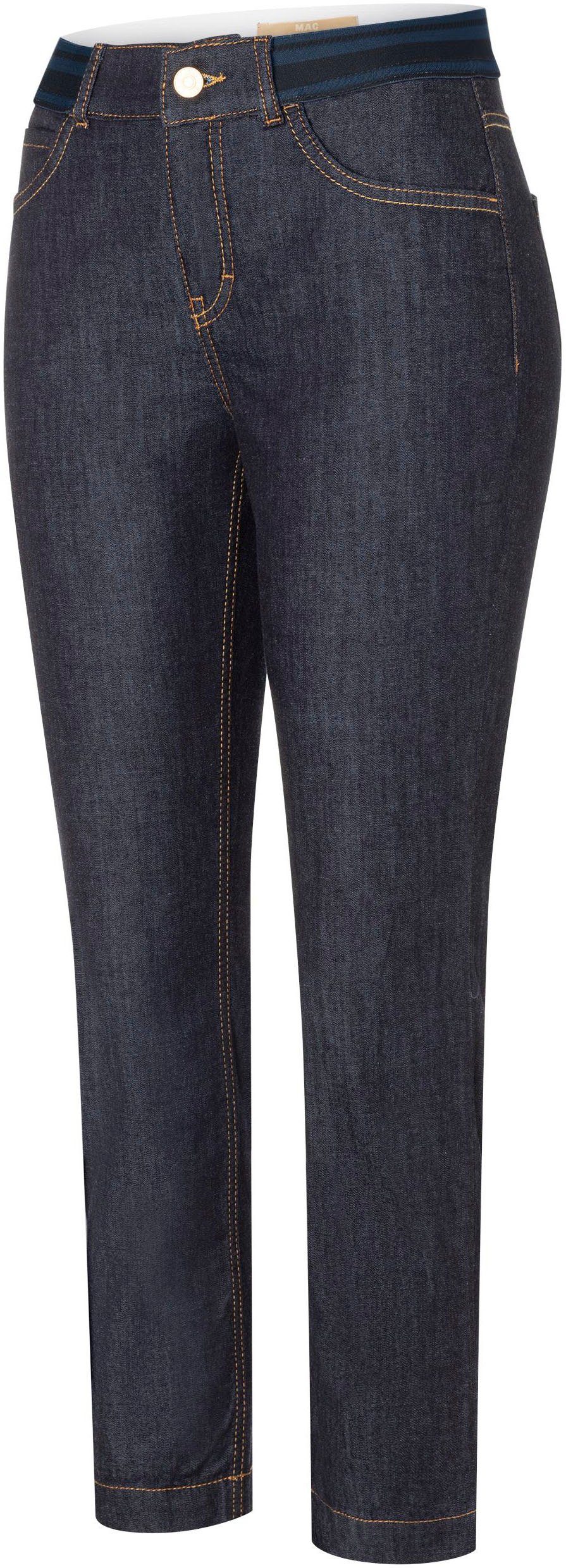 Sport cropped an elastischem fashion 7/8-Jeans Taille mit Slim rinsed Bund der MAC
