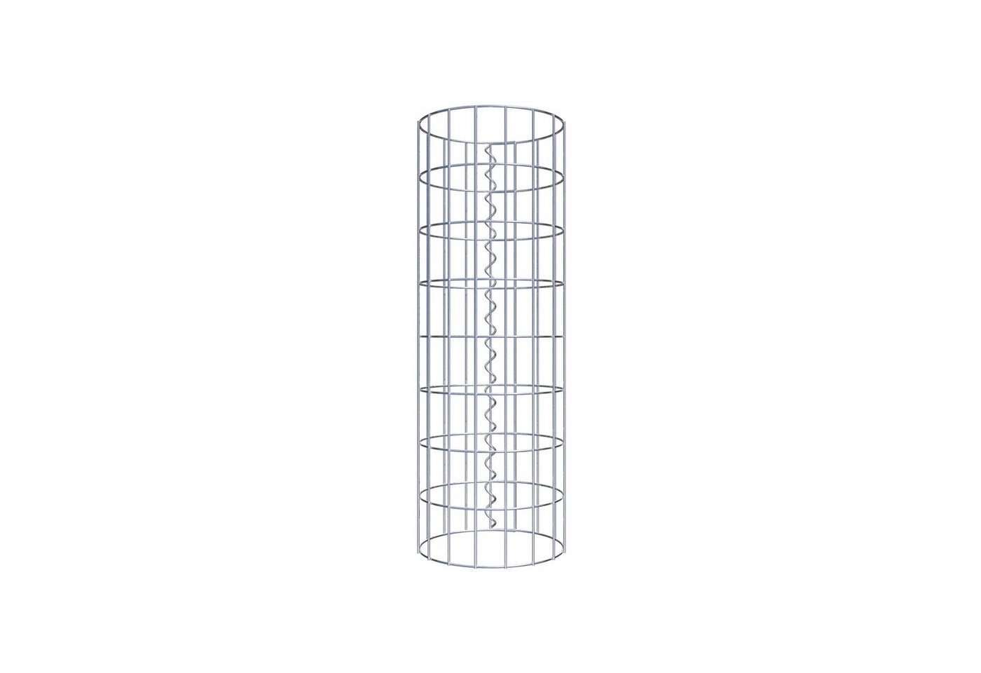Thumbnail - Gabiona Steinsäule Gabionensäule rund 27 cm Durchmesser, 80 cm Höhe, Maschenweite 5 cm, (Gabionensäule rund 27 cm Durchm...