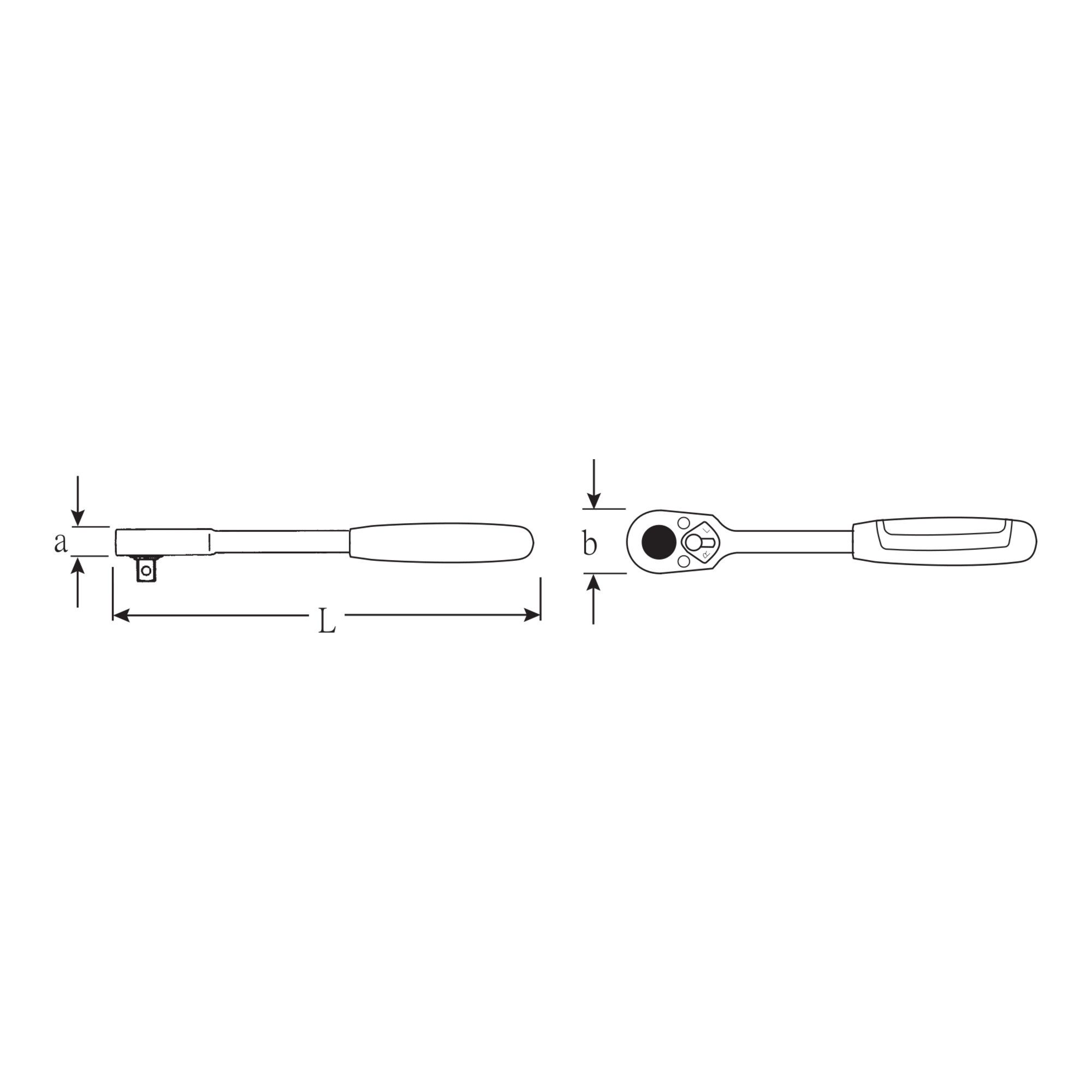Stahlwille Ratsche Stahlwille Knarre RSW.36 ° L.265,5 mm 600 g