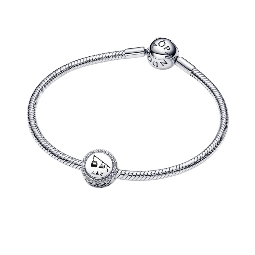 Pandora Charm-Einhänger 792016CZ_E078, Skifahren, Skilift, Urlaub, Schnee