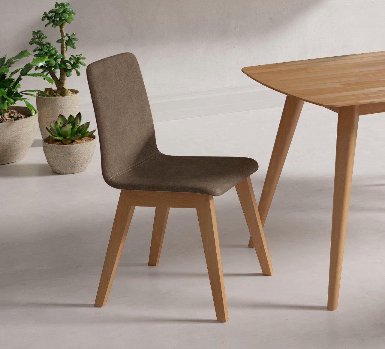 INOSIGN Stuhl Sandy (2 St), mit verschiedenen Stuhlbeinfarben und Farbvarianten, Sitzhöhe 47 cm