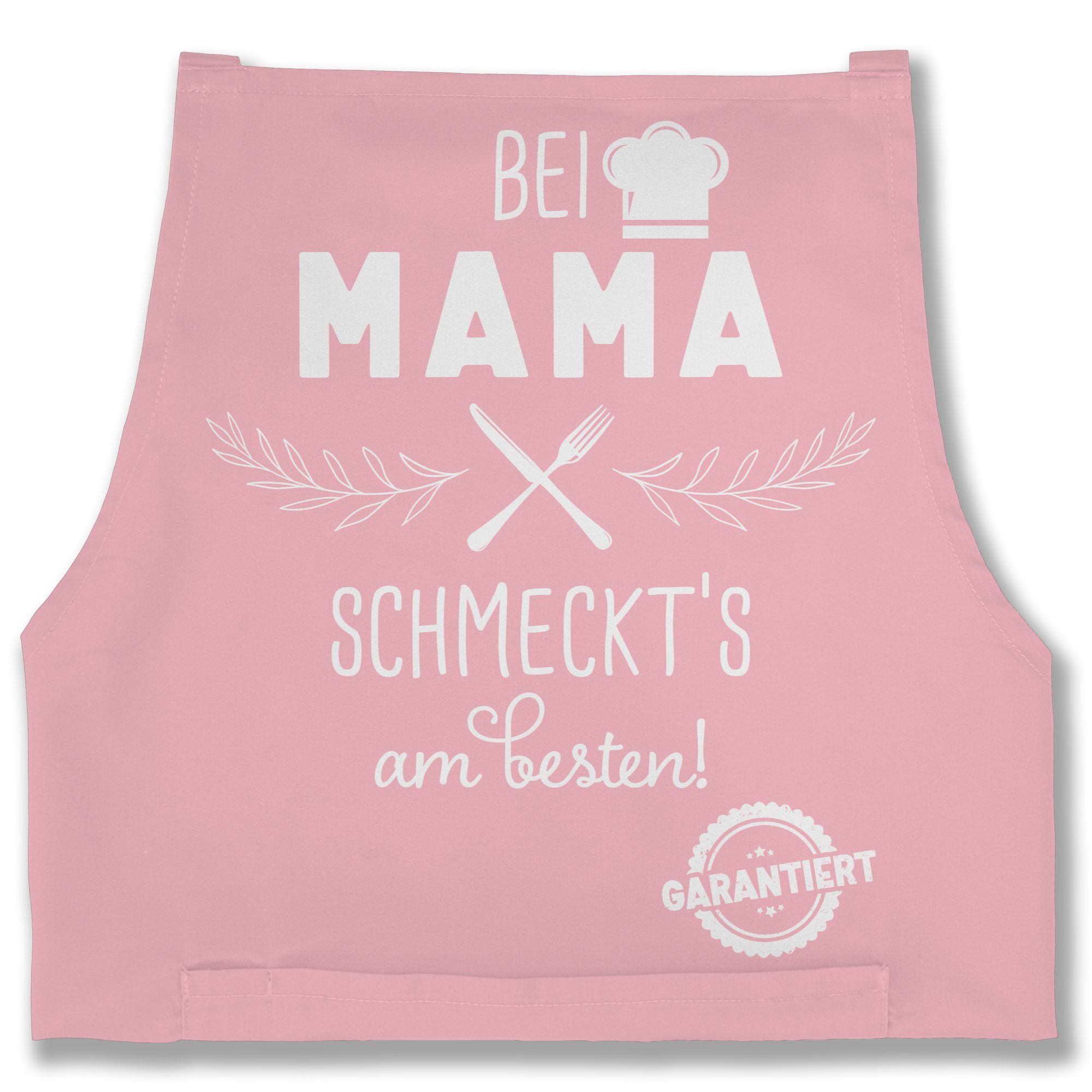 Kochschürze Küchenschürze bei Mama schmeckts am Besten I Mama Geschenk Kochschürze