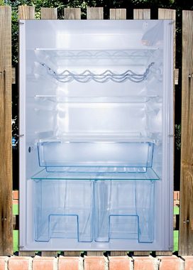 Wallario Sichtschutzzaunmatten Leerer Kühlschrank - offene Leere ohne Inhalt