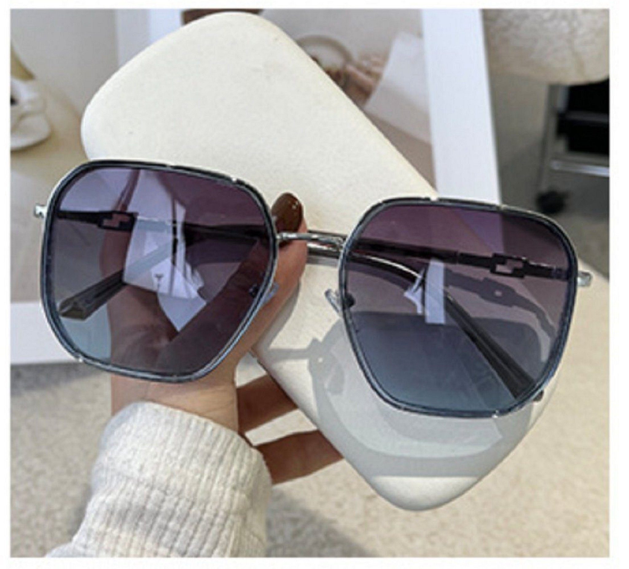 Mutoy Sonnenbrille Sonnenbrille,Sonnenbrille Damen,sonnenbrille damen polarisiert (Frauen Fashion Sonnenbrille , vintage sonnenbrille damen, mit UV400 Schutz) grauBlau