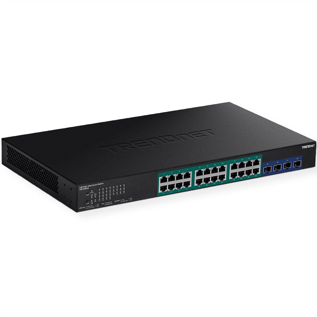 10G Smart slots) mit Switch TPE-30284 SFP+ (Web Trendnet Gigabit Switch 28-Port Netzwerk-Switch PoE+