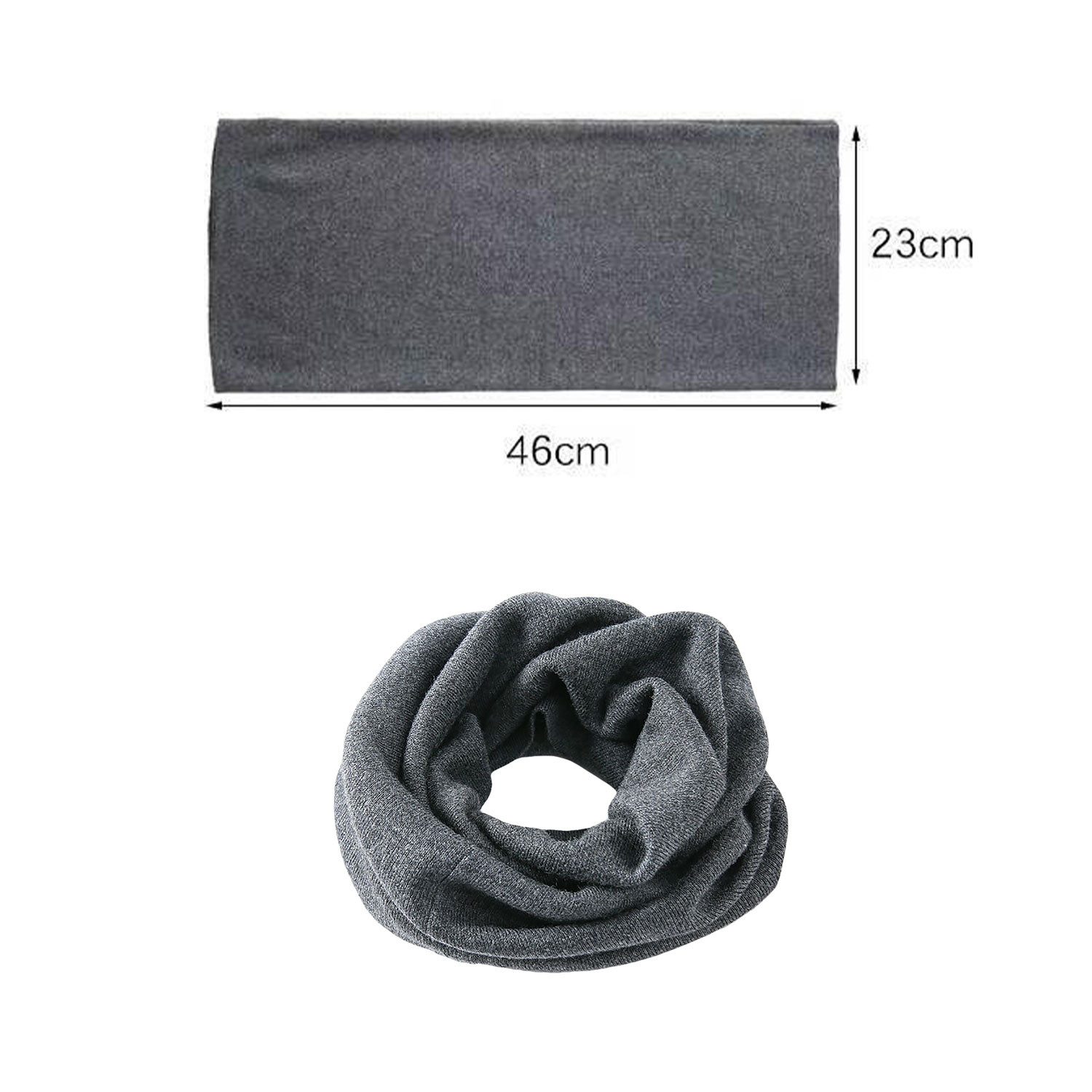 Refttenw Halswärmer Schlauchschal Loop Schal Damen Winter Wolleschal, 46x23cm