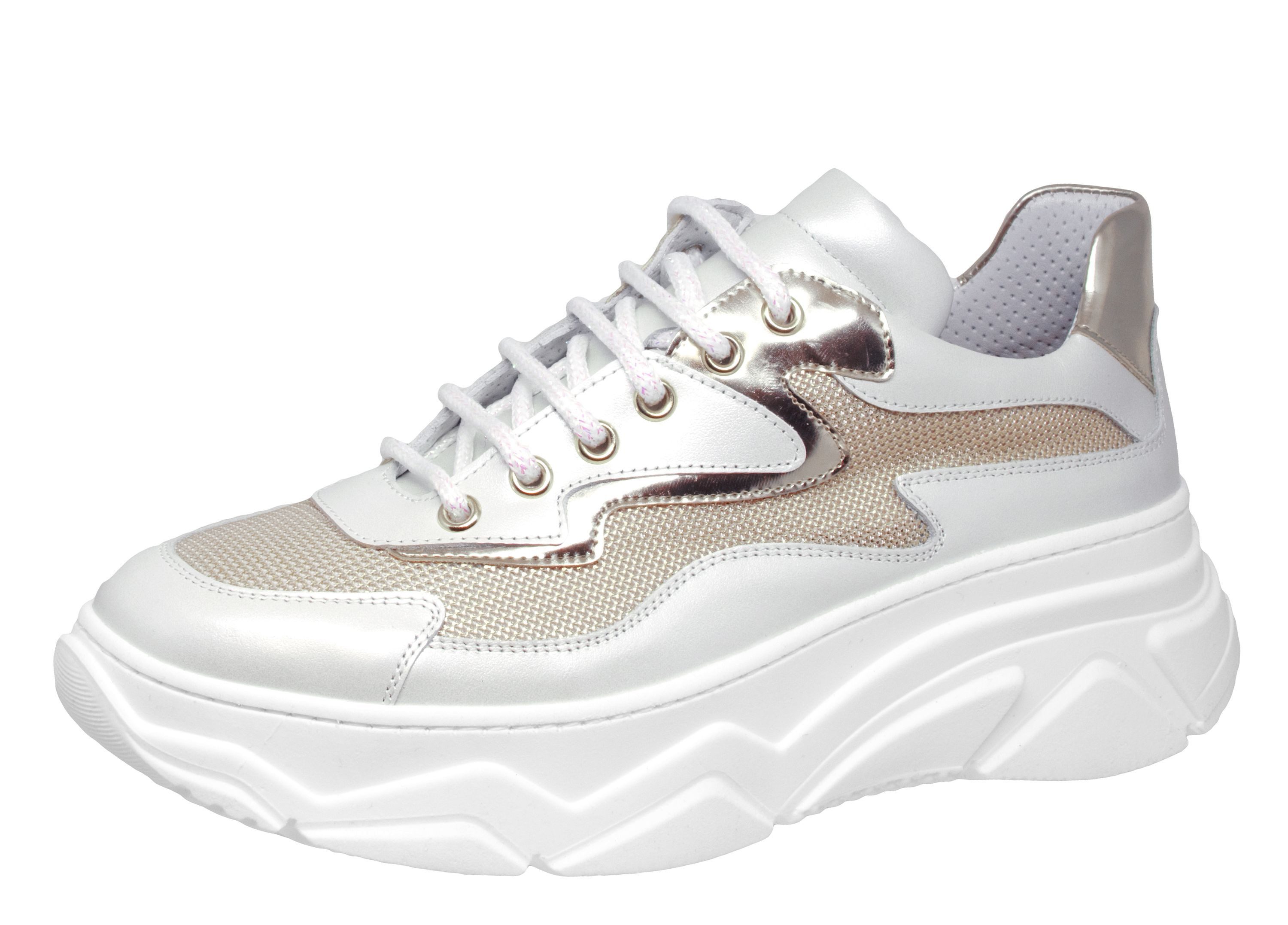 Zecchino d'Oro Zecchino d'Oro F28-5802 Plateau Sneaker Halbschuhe Perlmuttweiß Sneaker