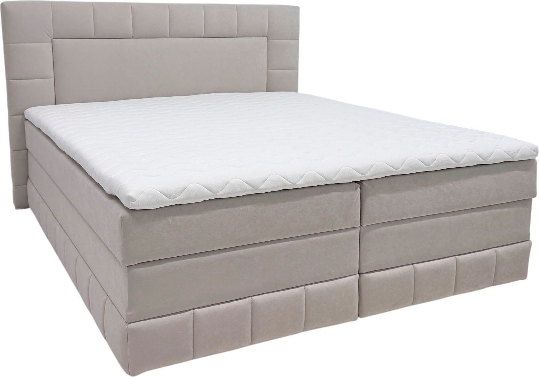 OTTO home Boxbett PHILLIPA inkl. Bettkasten, wahlweise mit LED-Leuchten, Breite: 180cm, inkl. Kaltschaum-Topper, in verschiedenen Farben erhältlich