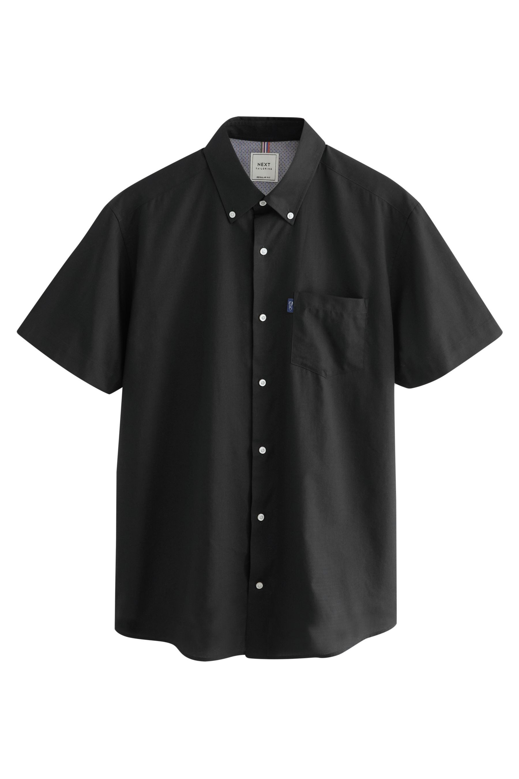Next Kurzarmhemd Pflegeleichtes Regular Fit Kurzarm-Oxfordhemd (1-tlg)