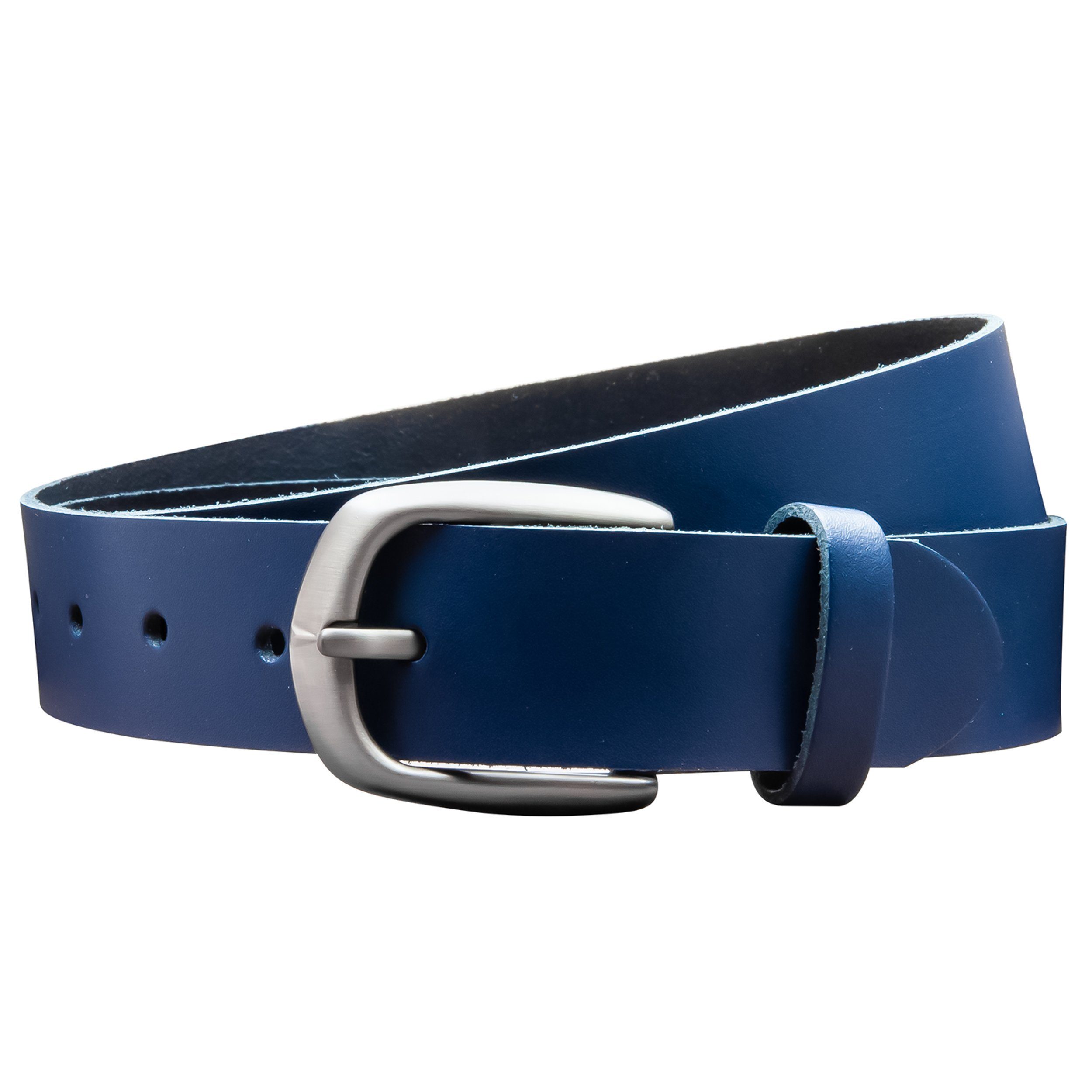 COLOGNEBELT Ledergürtel OM417-SL-Dunkelblau MADE IN GERMANY, Dunkelblau Kür günstig online kaufen