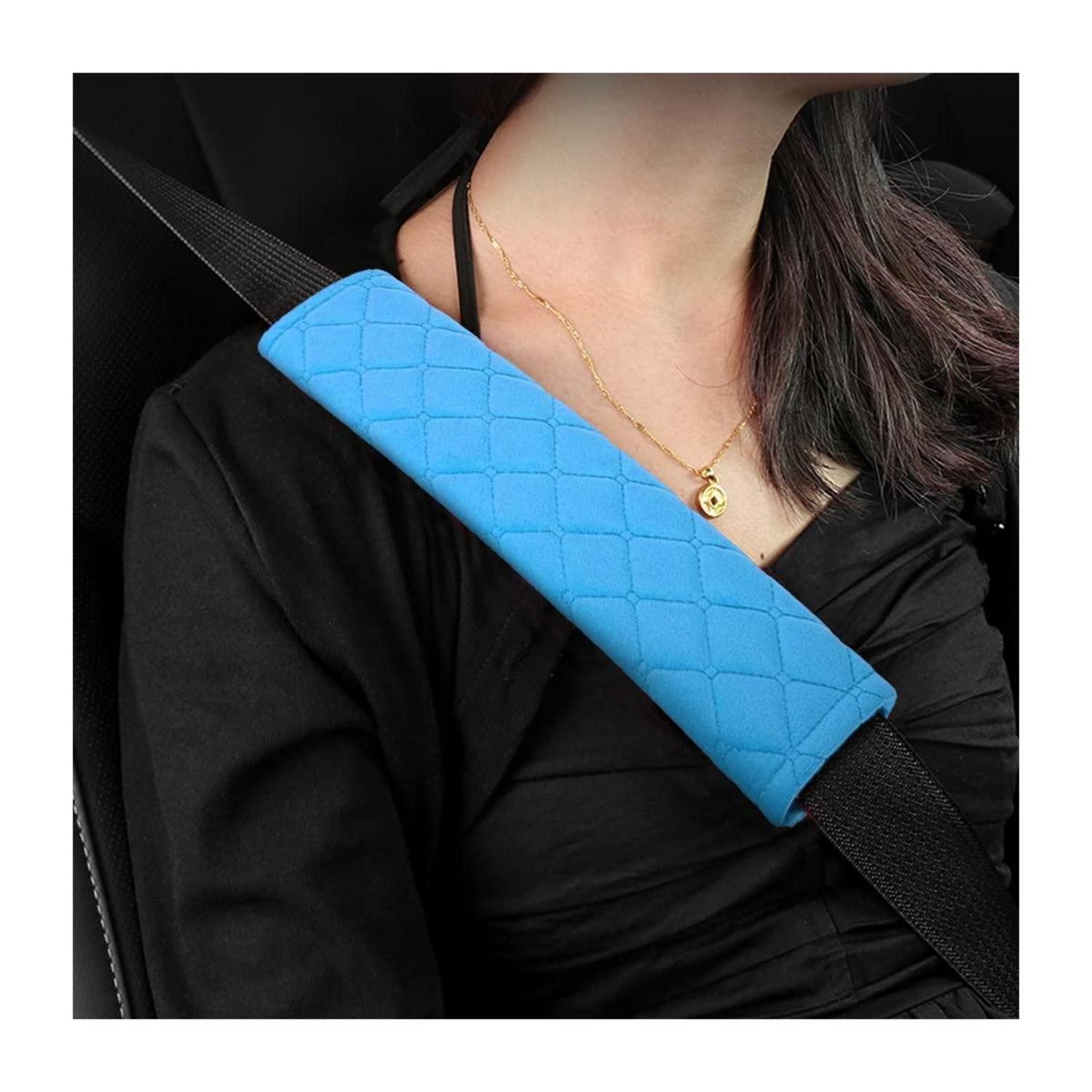 LuxusKollektion Gurtpolster Gurtprotektor Sicherheitsgurt Kissen 2er Set Kinder Blau
