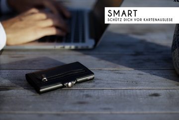 PRIMØ germany Mini Geldbörse Smart wallet mit RFID-Schutz (und Münzfach), Slim wallet I Geldbörse für Herren und Damen I Geldbeutel
