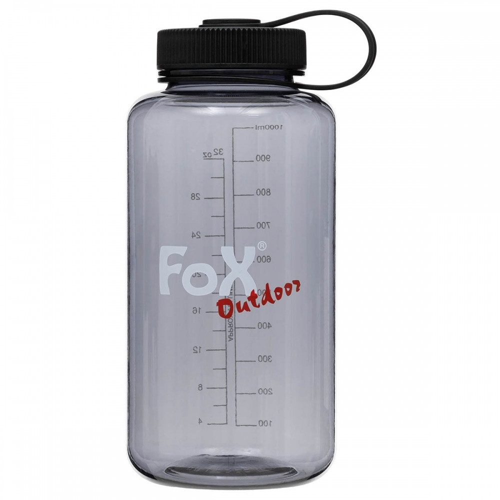 FoxOutdoor Trinkflasche FoxOutdoor Weithals-Trinkflasche 1 l grau aus Tritan