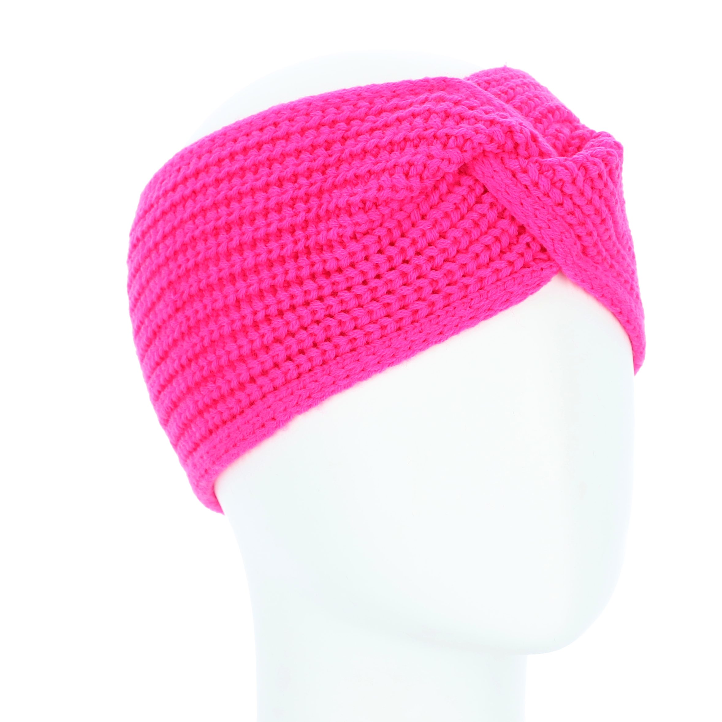 optischen Accessoires Strick-Stirnband Stirnband mit Knoten halsüberkopf Rippe pink mit