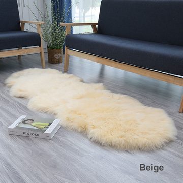 Hochflor-Teppich Hochflor Teppich Wohnzimmerteppich Schlafzimmer Fellteppich Kunstfell, OKWISH, Teppiche für Wohnzimmer Schlafzimmer, Bettvorleger, 60*180 CM, Shaggy