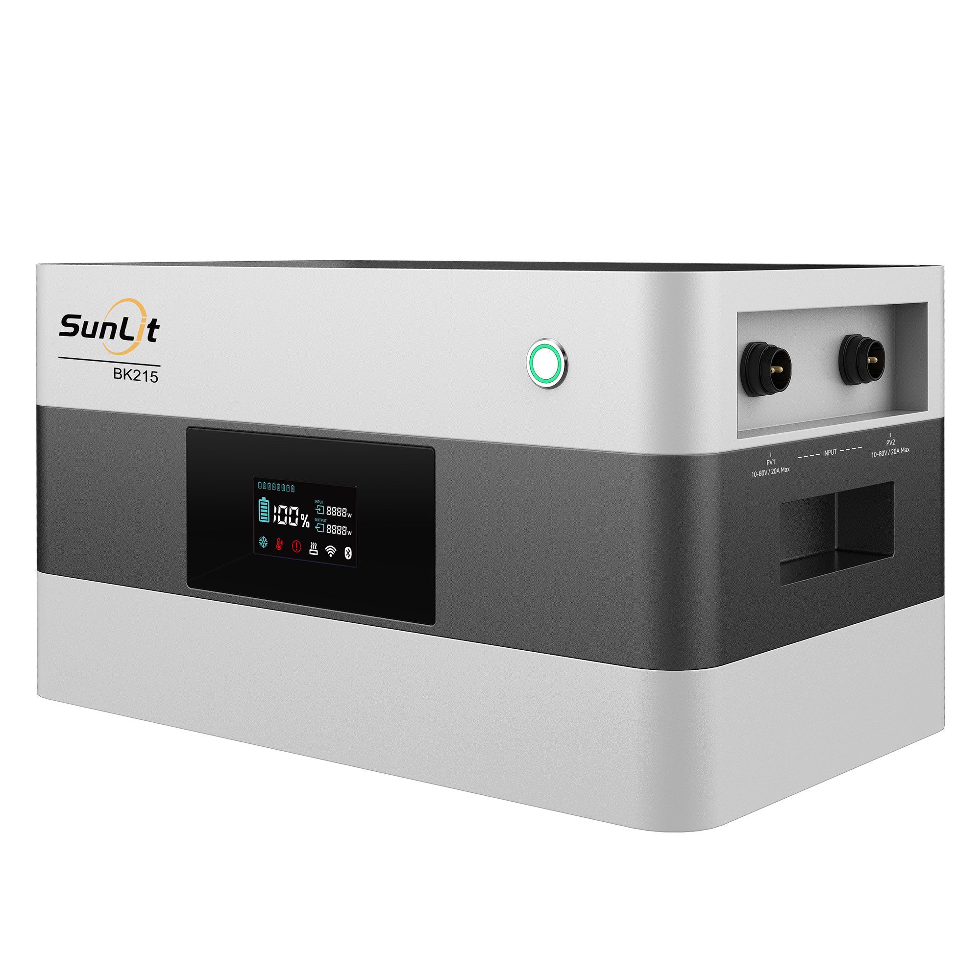 Sunlit Sunlit Stromspeicher Solar Powerbank Kopfspeicher für Balkonkraftwerk BK215 2150 Wh, 2 MPPT (bis zu 1920 Watt Ausgangsleistung), Energie auch für die Nacht