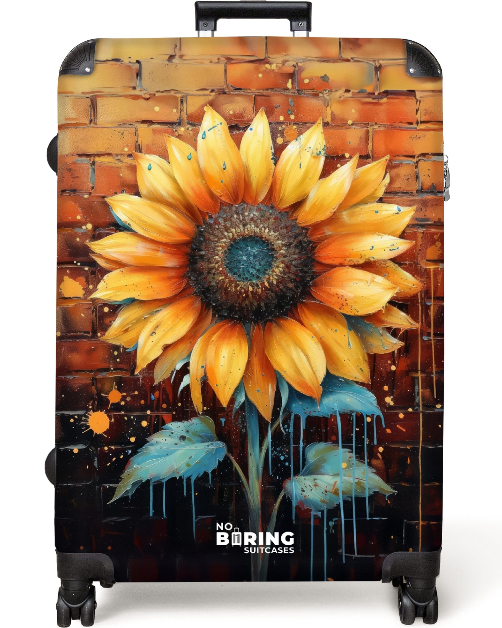 NoBoringSuitcases.com© Hartschalen-Trolley Sonnenblume im Graffiti-Stil 77 günstig online kaufen