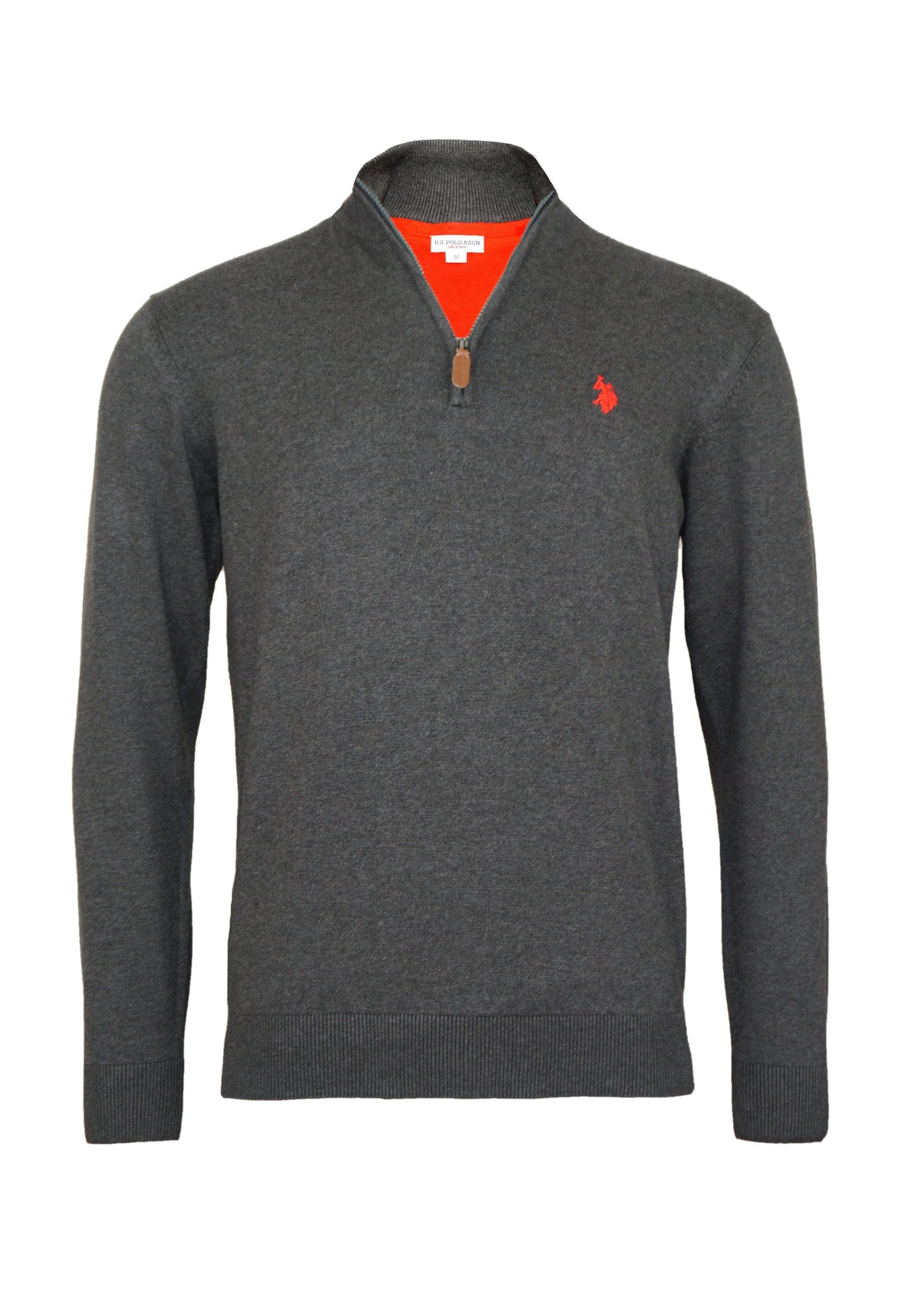 U.S. Polo Assn. Strickpullover Pullover Troyer Half Zip (1-tlg)