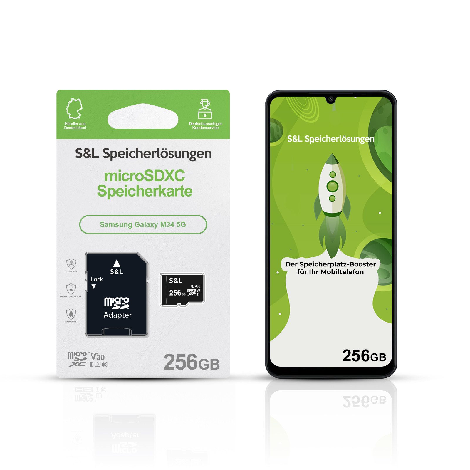 microSD Karte S&L für Samsung Galaxy M34 5G Speicherkarte