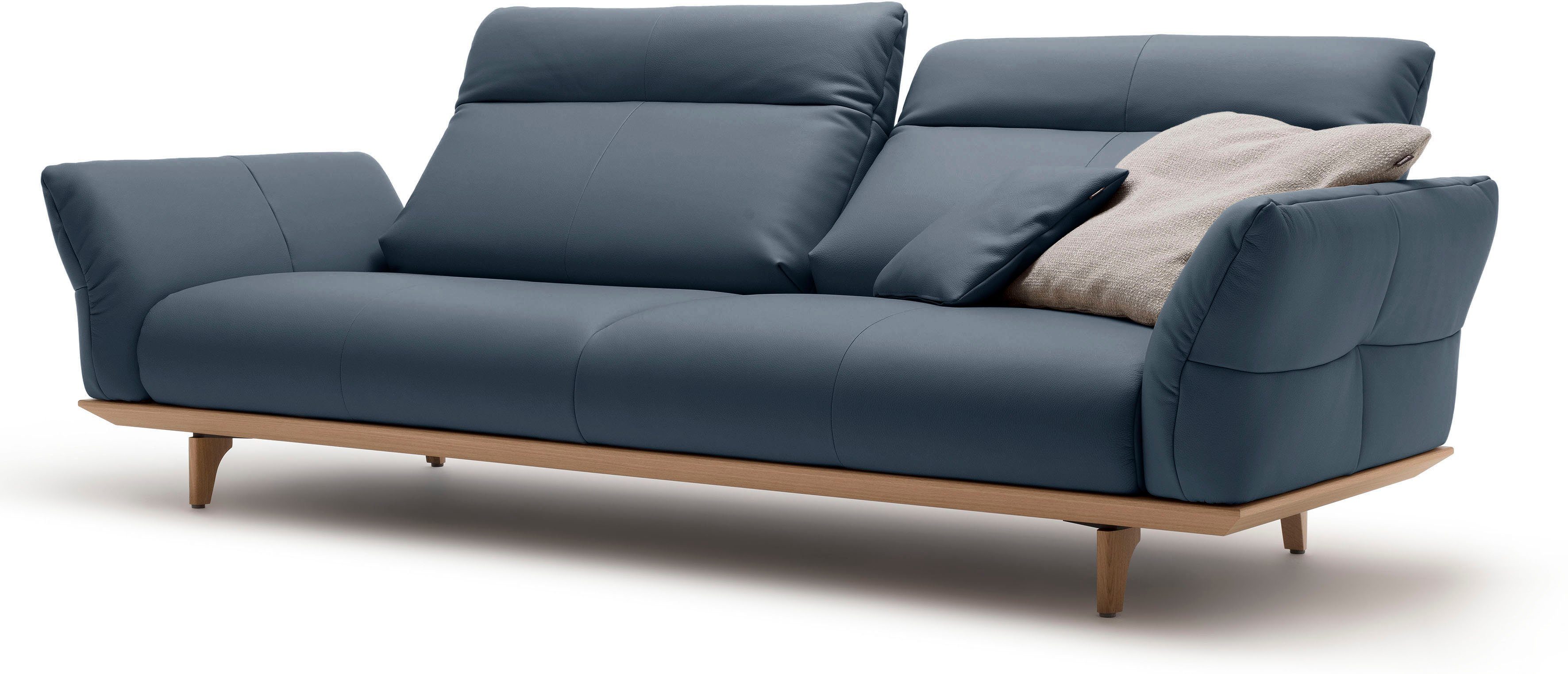 hülsta sofa Eiche 228 in hs.460, cm 3,5-Sitzer Sockel Eiche, natur, Breite Füße