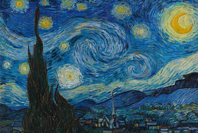 Close Up Poster »Starry Night Poster Vincent Van Gogh 91,5 x 61 cm«