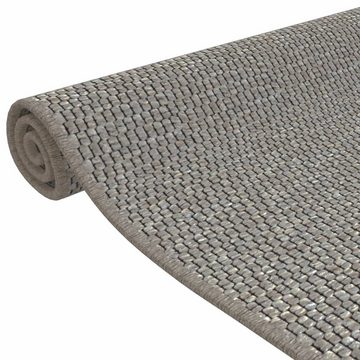 Teppich Teppichläufer Sisal-Optik Silbern 80x150 cm, furnicato, Rechteckig