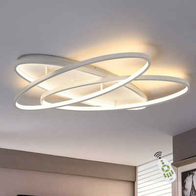 Dekorative LED Glas Lampe eckige Decken Leuchte Fernbedienung Flur Big Light 
