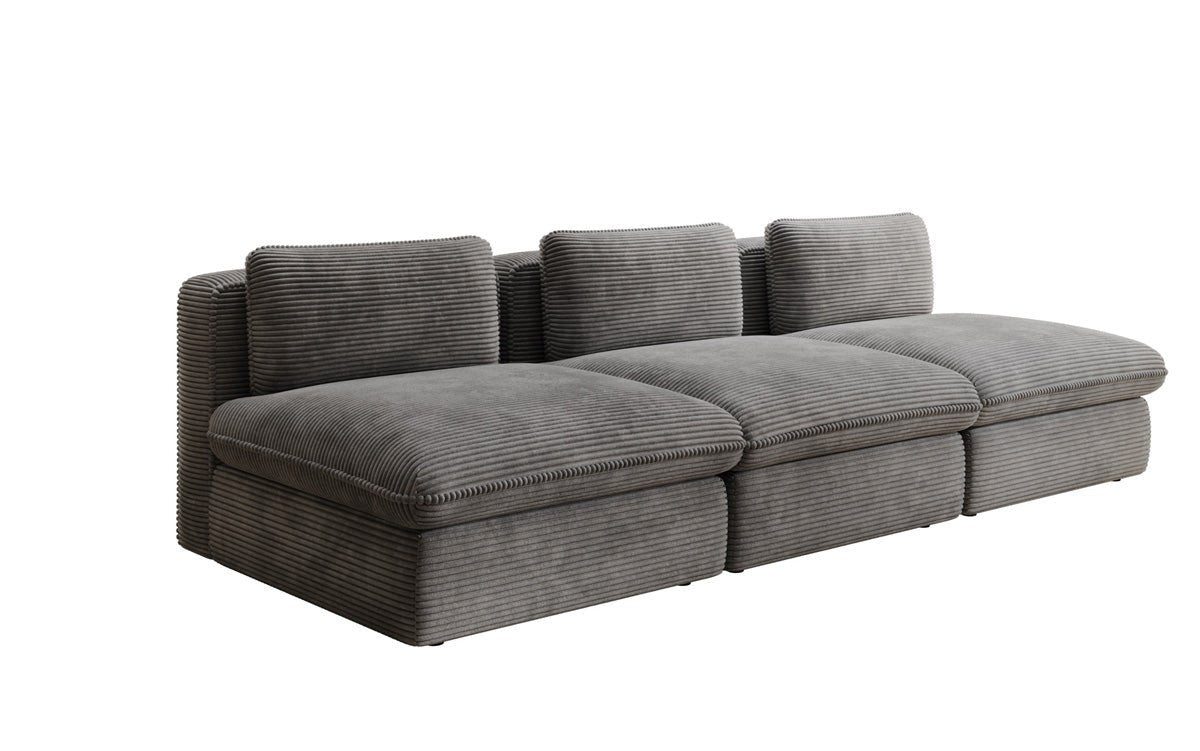 Luxusbetten24 Sofa Designer Sofa Cuddle 3 Sitzer, in Cord