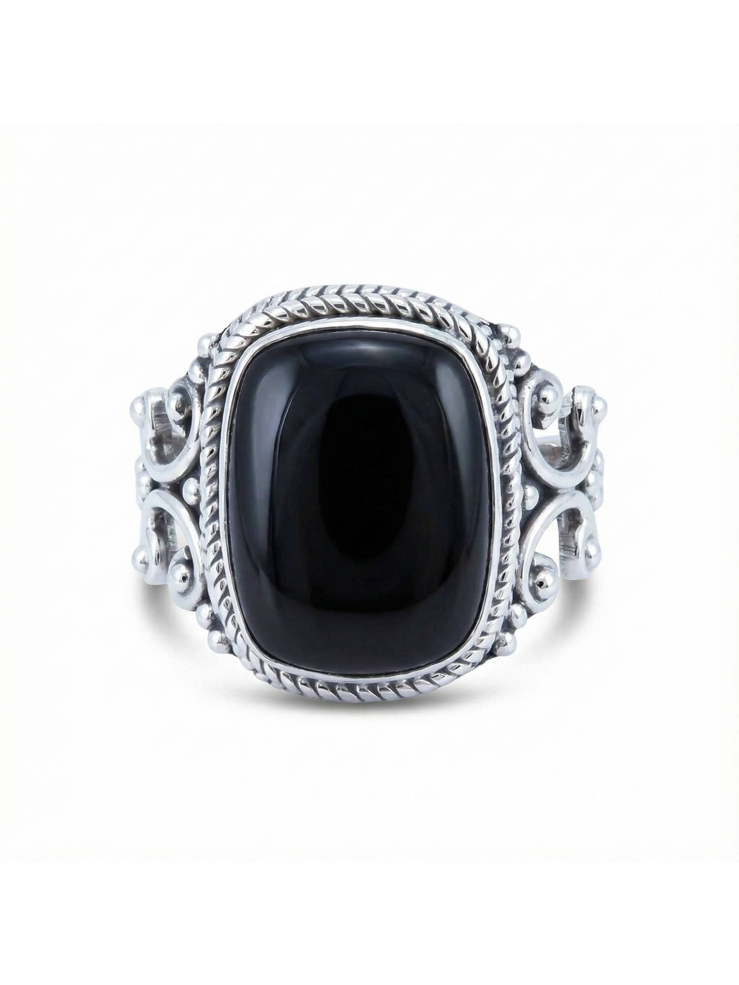 Silberring SERAPANA aus 925 Silber mit Onyx