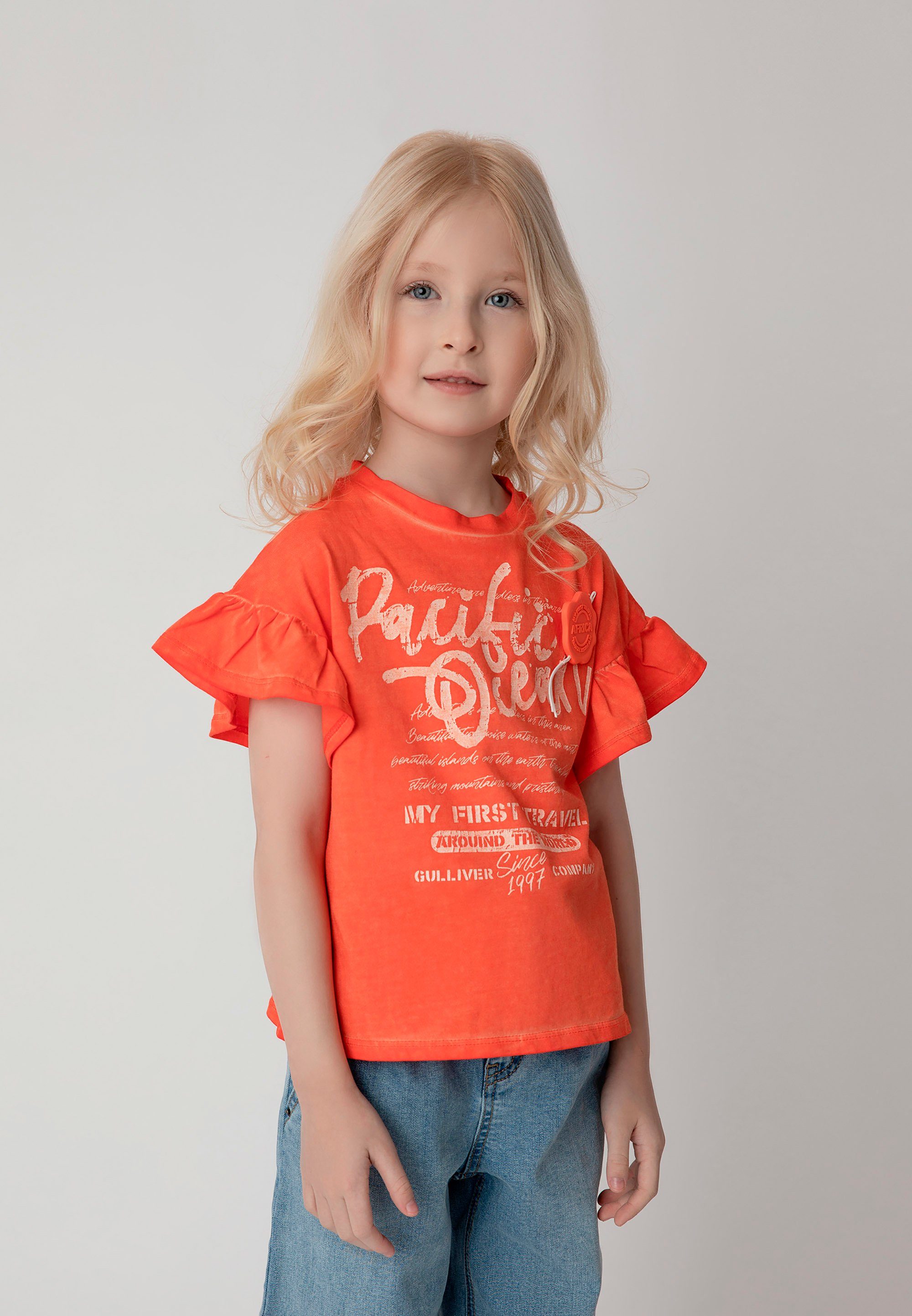 Gulliver T-Shirt mit Print und Patch, Ideal für modebewusste und schicke  Kinder