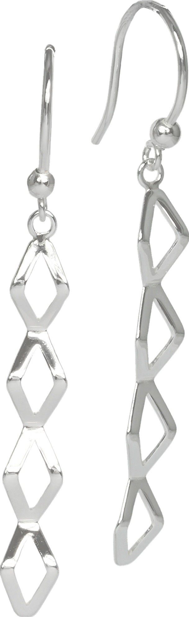 SilberDream Paar Ohrhänger SilberDream Ohrringe Damen Hänger 925er (Ohrhänger), Damen Ohrhänger Zickzack aus 925 Sterling Silber, Farbe: silber